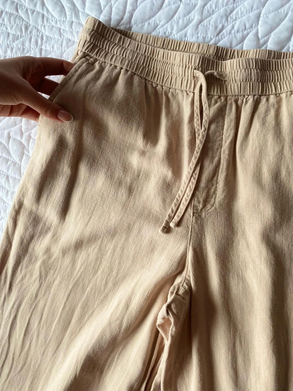 Beige Wide-Leg Pants – Size 10 Tall - Picture 5 of 7